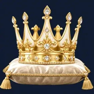 Gold crown on cushion — Onluck