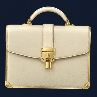 Locked leather briefcase — Onluck