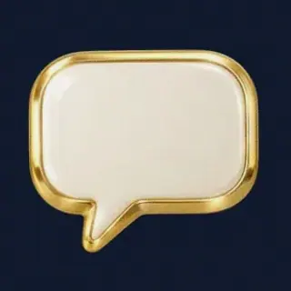 Gold speech bubble — Onluck