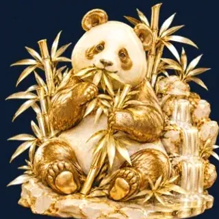 Panda eating bamboo — Onluck
