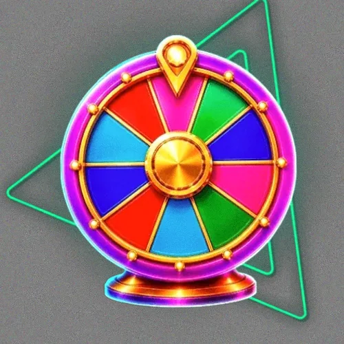 Colourful prize wheel